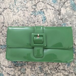 Green clutch purse